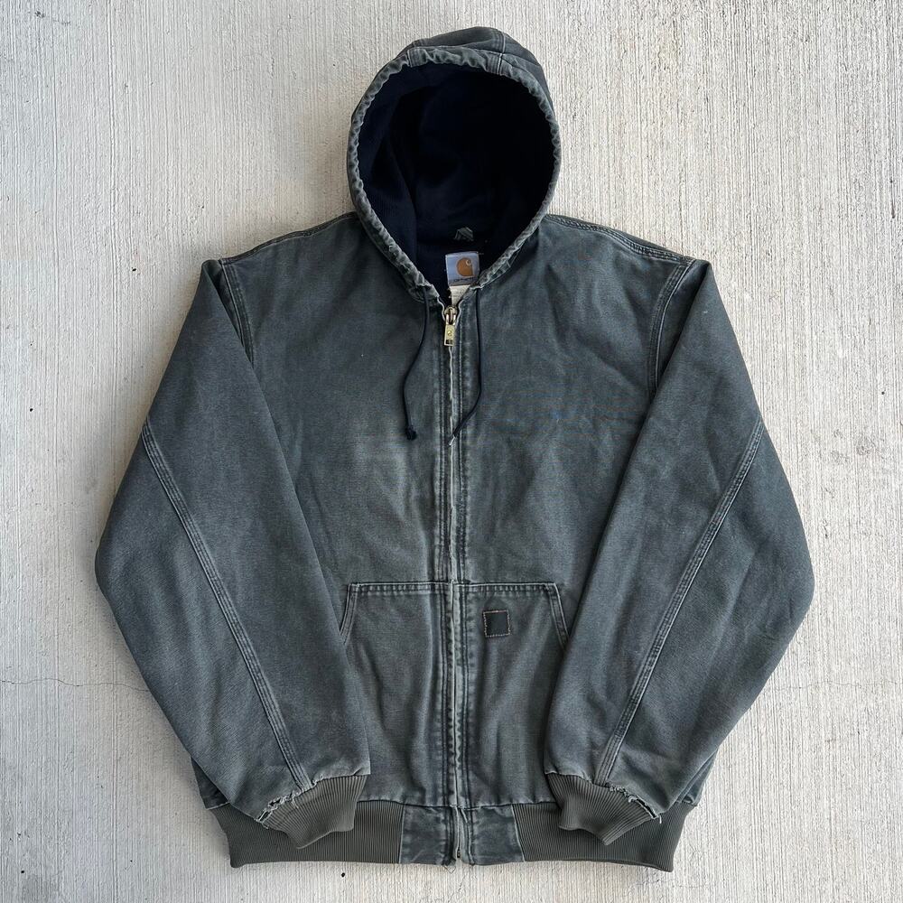 Carhartt J25 MOS green hooded work wear jacket